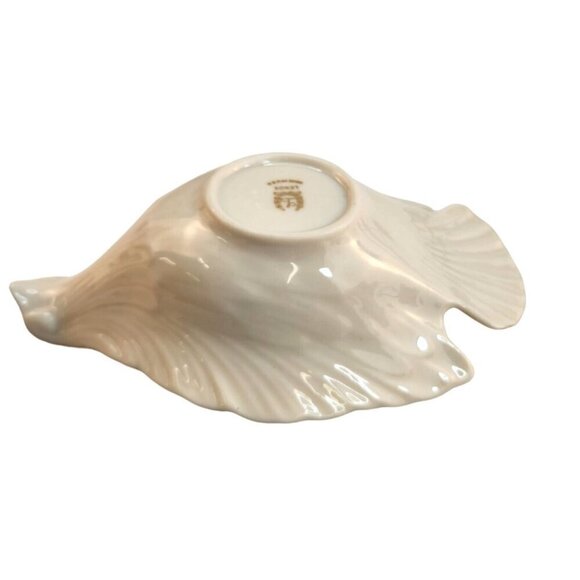 Lenox Dove Candy Bowl Trinket Dish Cream Ivory Porcelain Gold Trim - Picture 2 of 9